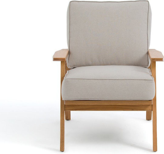 Πολυθρόνα Vintage 65x65x78cm Μπεζ