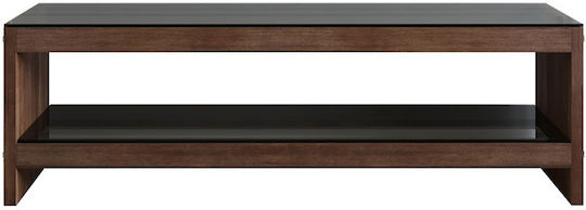 TV-Ständer aus Massivholz & Glas Braune M140xT45xH45cm