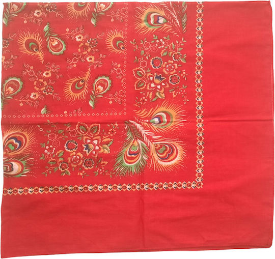 Afoi Giannakopouloi Women's Red Scarf Traditional Costume Accessory