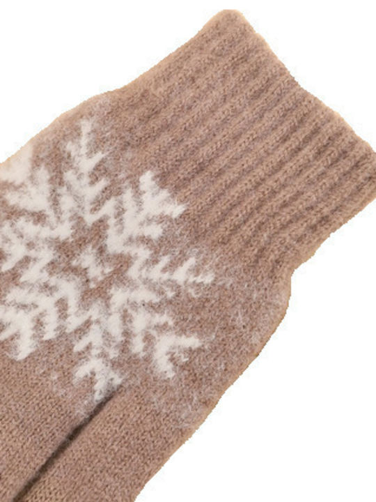 Tatu Moyo Women's Knitted Touch Gloves Beige