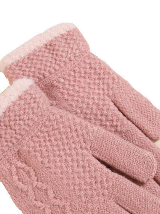 Rosa Gestrickt Handschuhe