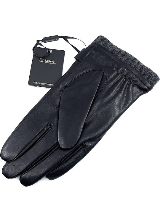 Men's Leather Touch Gloves Black