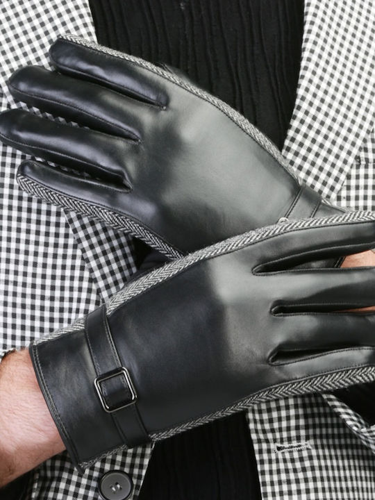 Men's Leather Touch Gloves Black