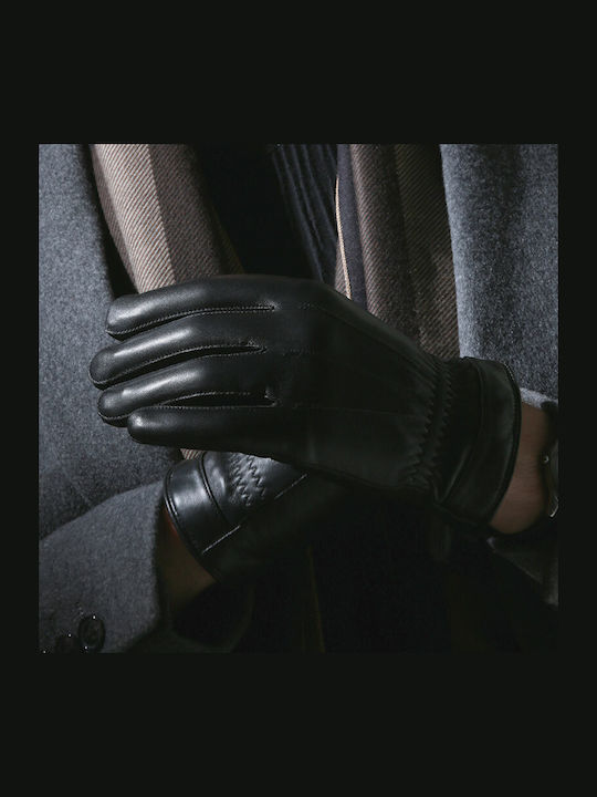 Men's Leather Touch Gloves Black