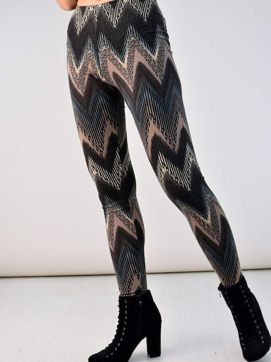 Frauen Lang Leggings Braun