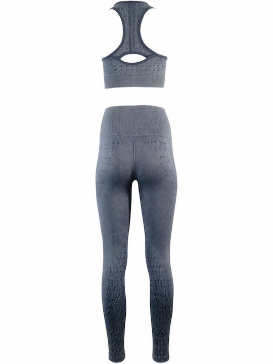 G Secret Set Women's Long Training Leggings High Waisted Gray