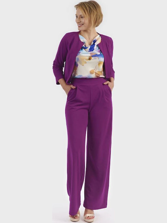 BelleFille Women's Blazer Magenta