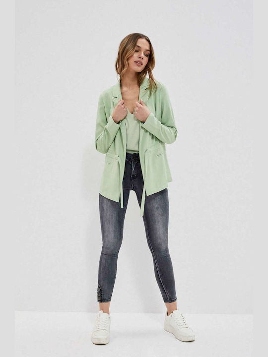 Make your image Long Women's Blazer Green