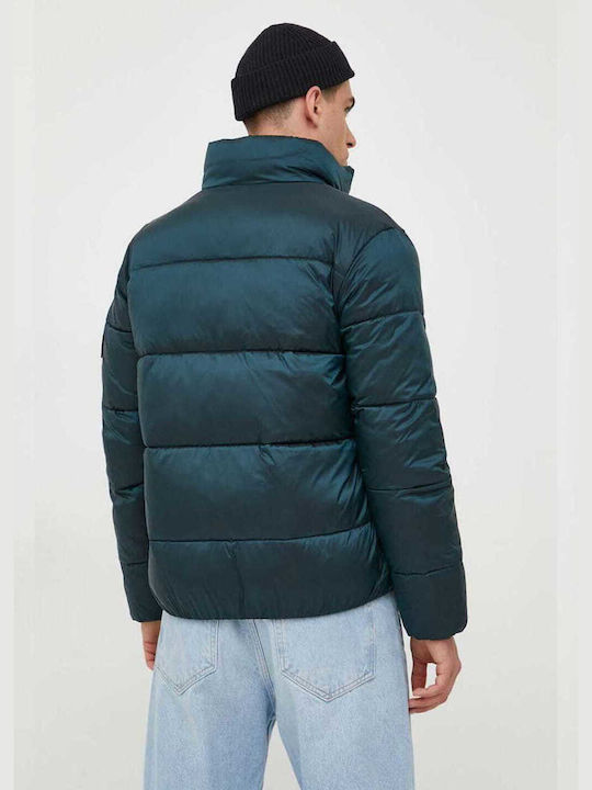 Calvin Klein Geacă pentru bărbați de iarnă Puffer Albastru