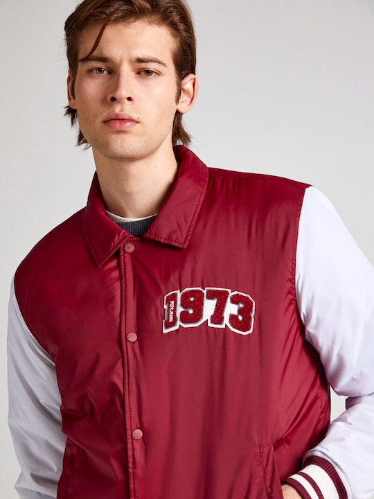 Geacă de Iarnă Bomber Burgundy