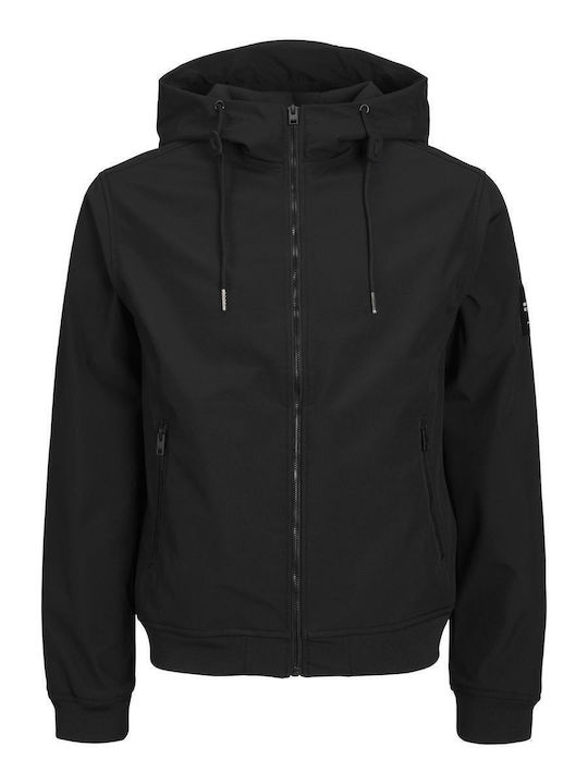 Χειμωνιάτικο Μπουφάν Softshell Αδιάβροχο και Αντιανεμικό Μαύρο