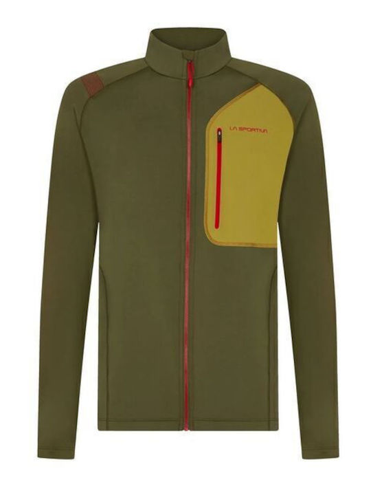 Herren Fleecejacke Khaki