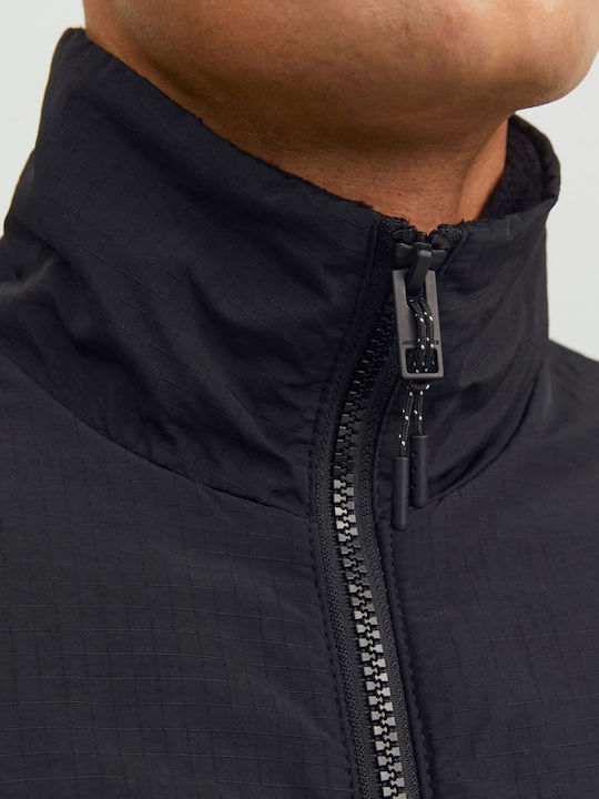 Cardigan Fleece pentru Bărbați Neagră