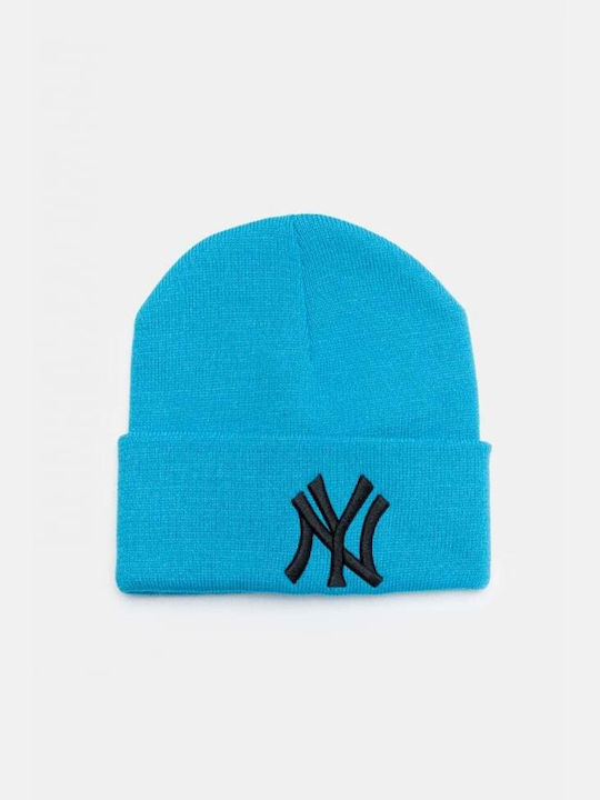Beanie Unisex Σκούφος με Rib Πλέξη σε Γαλάζιο χρώμα
