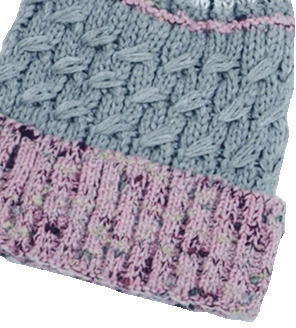 Pom Pom Beanie Beanie Knitted in Gray color
