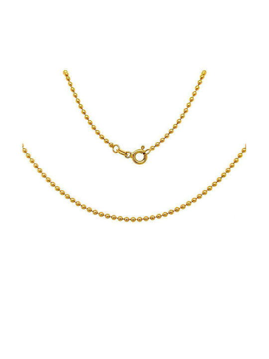 Xryseio Damen Goldene Kette Nacken 14K Länge 45cm