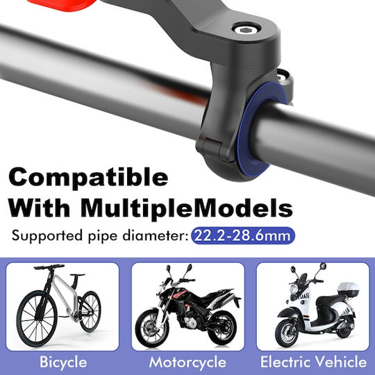 Holder Mount Βάση Κινητού Μοτοσυκλέτας με Κλιπ για το Τιμόνι