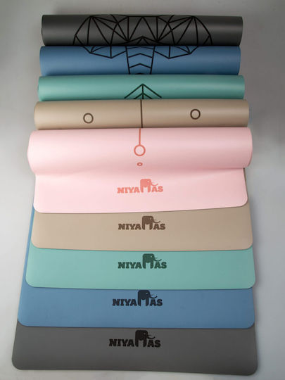 Niyamas Exercise Mat Gray with Carry Strap (183x68x0.5cm)