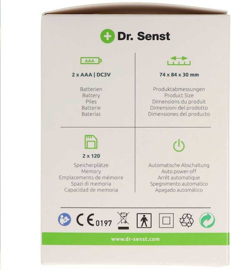 Dr. Senst Electronical Blood Pressure Monitor Wrist with Arrhythmia Detection 15.009.0004