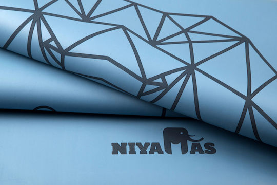 Niyamas Exercise Mat Blue with Carry Strap (183x68x0.5cm)
