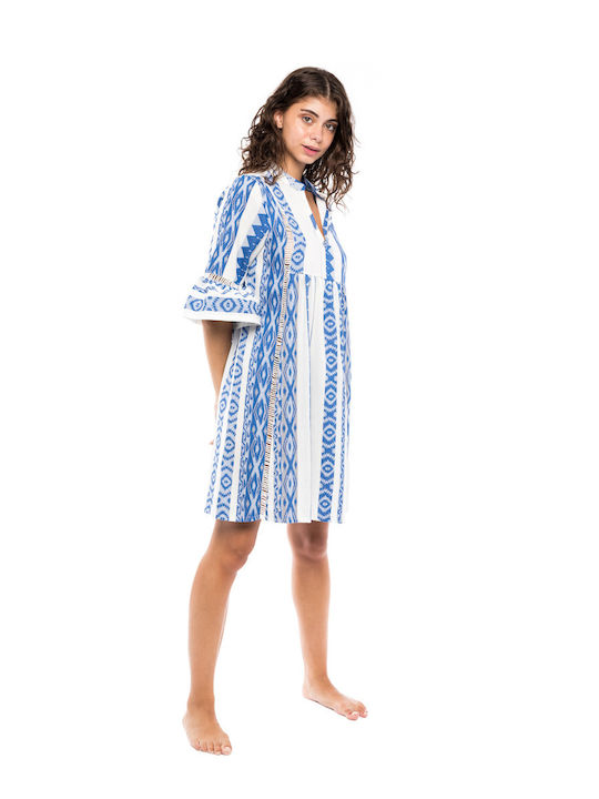 Pink Label Women's Mini Caftan Beachwear Blue