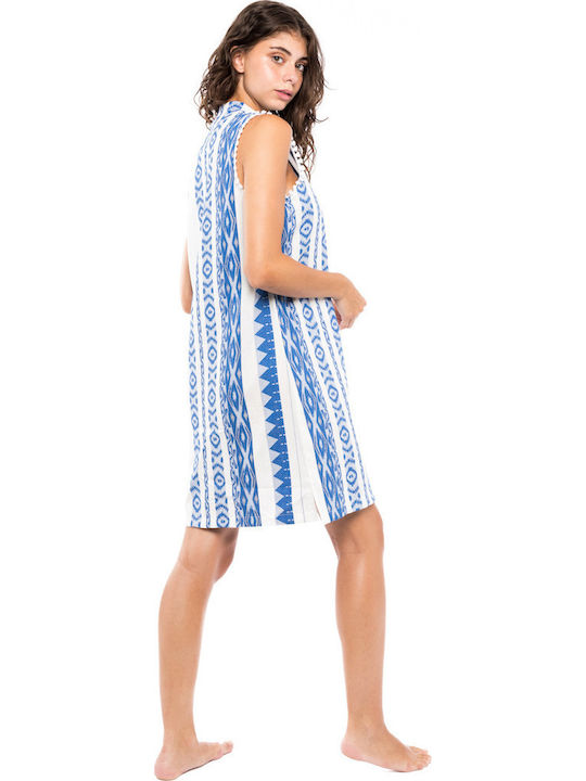 Pink Label Damen Kleid Strand Mehrfarbig