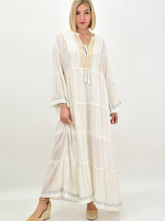 Potre Feminin Caftan de Plajă Auriu
