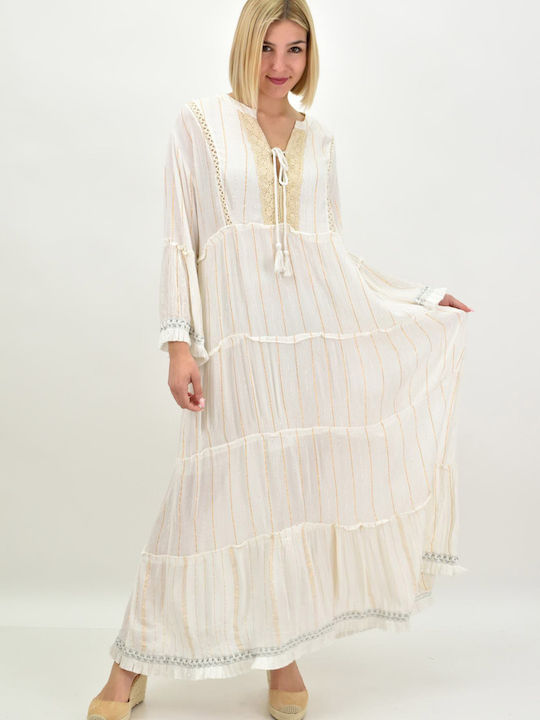 Potre Feminin Caftan de Plajă Auriu
