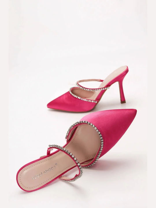 Plato Thin Heel Mules Pink