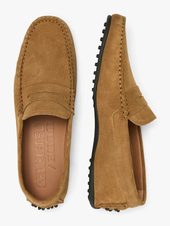 Men's Suede Loafers Tabac Brown