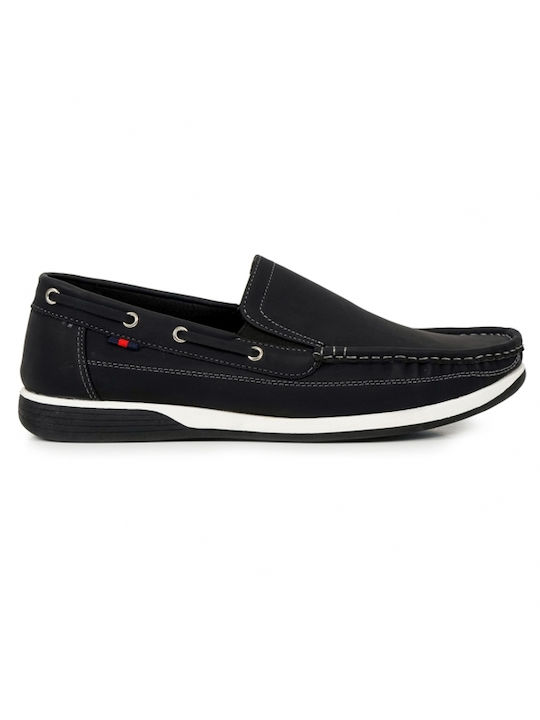 Piazza Shoes Suede Ανδρικά Boat Shoes σε Μαύρο Χρώμα