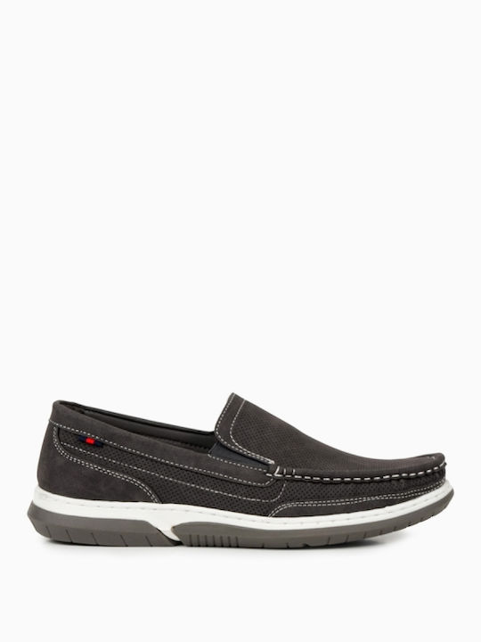 Suede Ανδρικά Loafers σε Γκρι Χρώμα