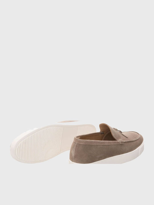 Wildleder Herren Mokassins in Beige Farbe