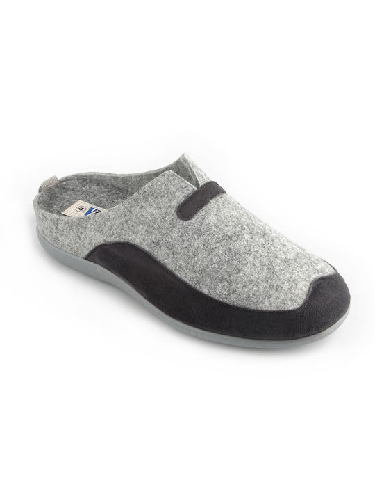 Fshoes Winterliche Herrenhausschuhe Gray