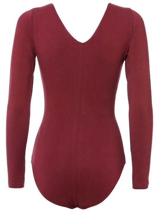 Freddy Long Sleeve Bodysuit Burgundy