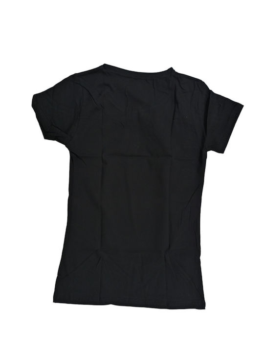 Per Mia Donna Women's Short Sleeve Cotton T-Shirt Black