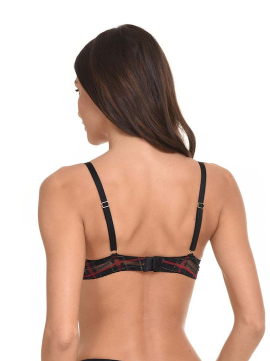 Miss Rosy Lace Underwear Set with Bra & String Black