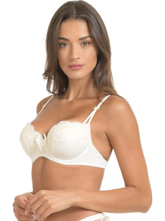 Miss Rosy Lace Underwear Set with Bra & String White