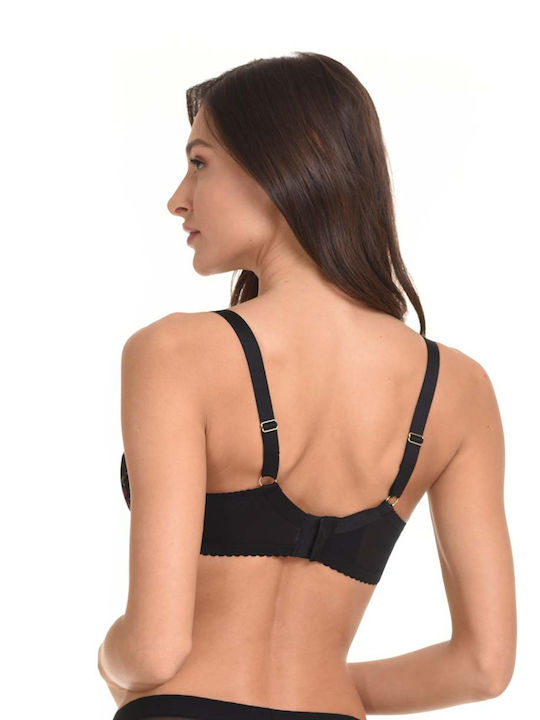 Miss Rosy Lace Underwear Set with Bra & Slip Black