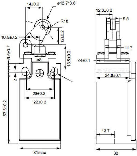 Cntd On-Off switch Limit 1pcs