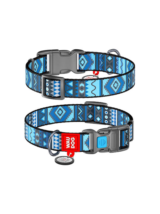 WauDog Etno Dog Collar Blue