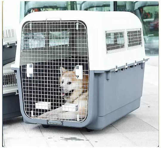Gray Dog Transport Cage 50x33x33cm