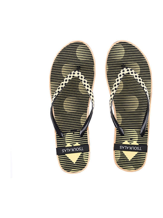 Frauen Flip Flops mit Plattform in Beige Farbe