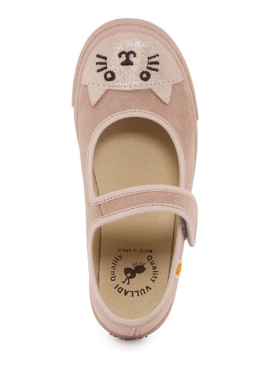 Kids Ballerinas with Hoop & Loop Closure Pink