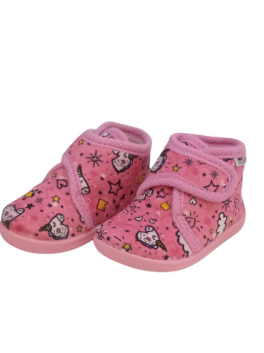 Vulladi Girls Closed-Toe Bootie Slippers Pink