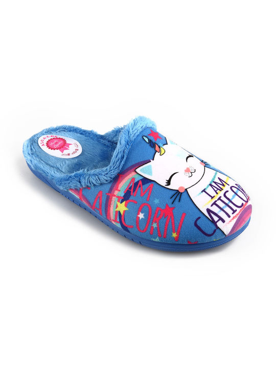 Fshoes Girls Slippers Light Blue