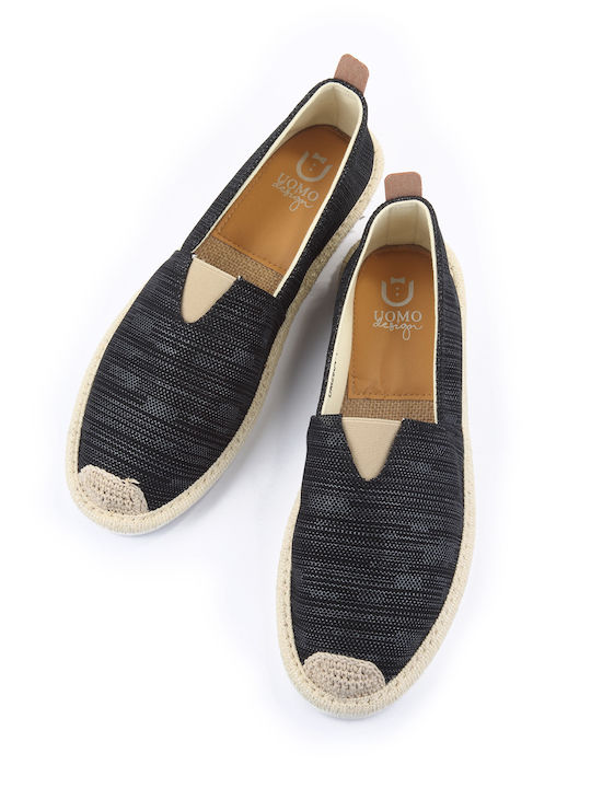 Stoff Herren Espadrilles in Schwarz Farbe