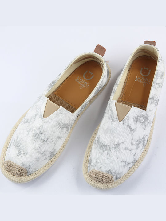 Stoff Herren Espadrilles in Weiß Farbe