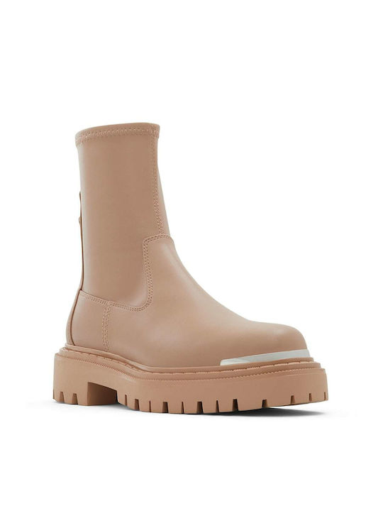 ALIMA Damen Knöchelstiefel Beige