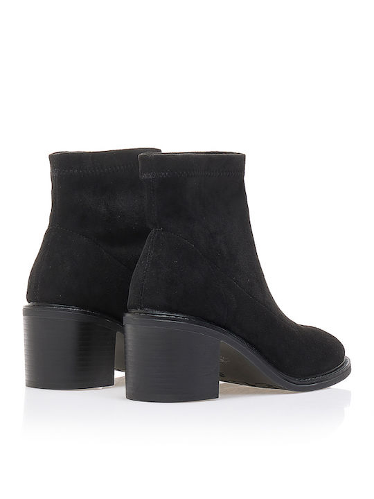 Wildleder Stiefeletten Damen Schwarz